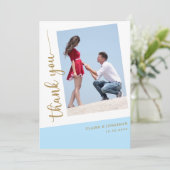 Forever Grateful: Aangepast mooi fotohuwelijk Bedankkaart (Staand voorkant)