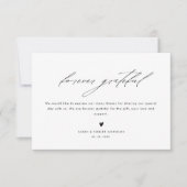 Forever Grateful | Moderne bruiloft bedankt (Voorkant)