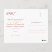 Forever Grateful Roos Folie bruiloft Dank u Foto Briefkaart (Achterkant)