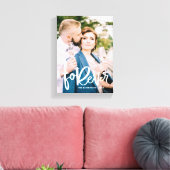 Forever Hand Lettered | Trouwfoto Canvas Afdruk (Insitu (Woonkamer))