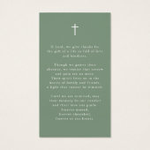 Forever Hearts Cross Photo Funeral Prayer Card (Dos)