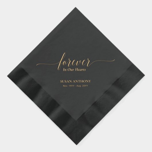 Forever Hearts | Écriture élégante funérailles mém (Droite)
