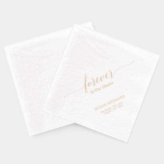 Forever Hearts | Écriture élégante funérailles mém (Verso)
