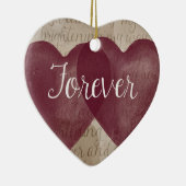Forever Hearts Keramisch Ornament (Rechts)
