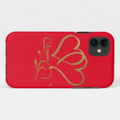 Forever Hecht Goud editable achtergrondkleuren Case-Mate iPhone Case (Achterkant (horizontaal))