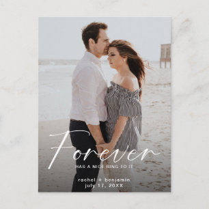 Forever heeft een mooi ringfoto Verloving Modern S Aankondigingskaart