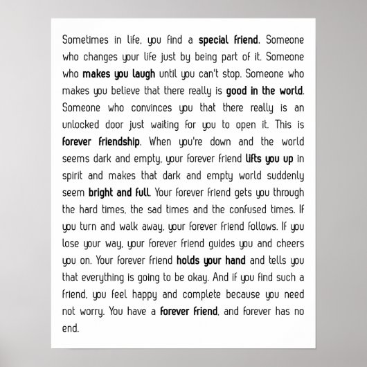 Forever heeft geen einde poster (Voorkant)