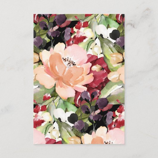 Forever Home Fund Zwart Goud Geometrisch Bloemen Informatiekaartje (Achterkant)