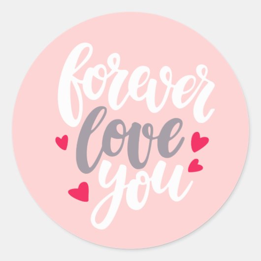 Forever houdt van je ronde sticker (Voorkant)
