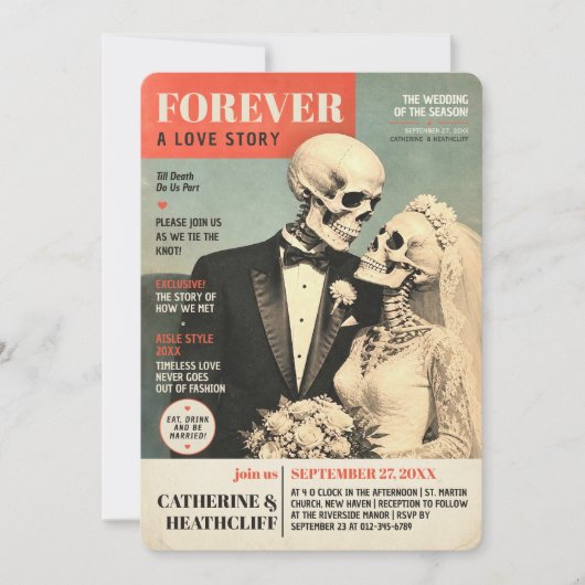 FOREVER Huwelijksgazette Uitnodiging (Voorkant)