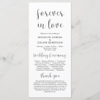 Forever in Love, Programme de Cérémonie Mariage mo