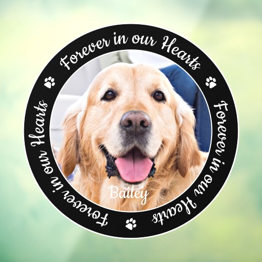 Forever in ons hart Aangepast fotopapier Memorial Raamsticker (Vel 3)