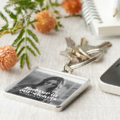 Forever in ons hart Eenvoudige foto Memorial Sleutelhanger (Zijkant)