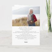 Forever in ons hart Foto Folded Memorial Kaart (Achterkant)