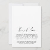 Forever in ons hart Foto Funeral Memorial Bedankkaart (Achterkant)