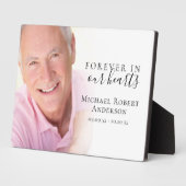 Forever in ons hart Foto Funeral Memorial Fotoplaat (Zijkant)