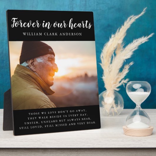 Forever in ons hart Foto gedicht Fotoplaat (Zijkant)