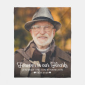Forever in ons hart Foto Memorial Fleece Deken (Voorkant)