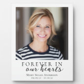 Forever in ons hart Foto Memorial Fotoplaat (Voorkant)