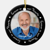 Forever in ons hart Foto Memorial Keramisch Ornament (Voorkant)