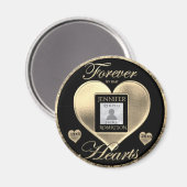 Forever in ons hart Foto Memorial Magneet (Voorkant / Achterkant)
