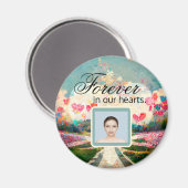 Forever in ons hart Foto Memorial Magneet (Voorkant / Achterkant)