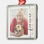 Forever in ons hart Foto Memorial Metalen Ornament (Links)