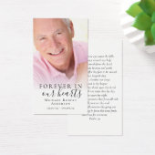 Forever in ons hart Foto Memorial Prayer Kaart (Bureau)