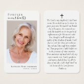 Forever in ons hart Foto Memorial Prayer Kaart (Voorkant /achterkant)