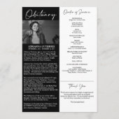 Forever in ons hart Foto Memorial Programme Programma (Achterkant)