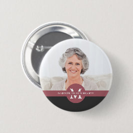 Forever in ons hart Foto Memorial Ronde Button 5,7 Cm