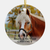 Forever in ons hart Foto Pet Memorial Keramisch Ornament (Voorkant)