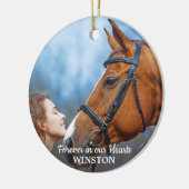 Forever in ons hart Foto Pet Memorial Keramisch Ornament (Links)