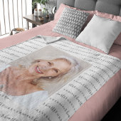 Forever in ons hart Foto Sympathie Memorial Fleece Deken