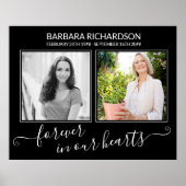 Forever in ons hart Foto van Elegant Script Funera Poster (Voorkant)