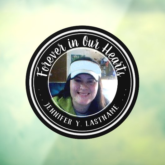 Forever in ons hart Fotoherinnering Raamsticker (Vel 3)