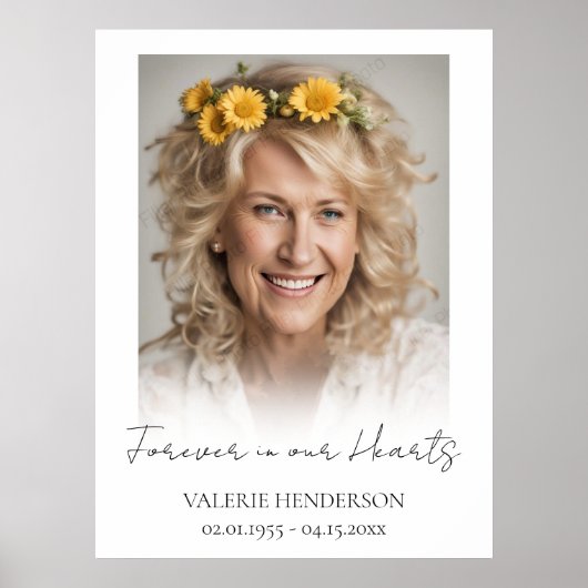 Forever in ons hart Memorial Foto Poster (Voorkant)