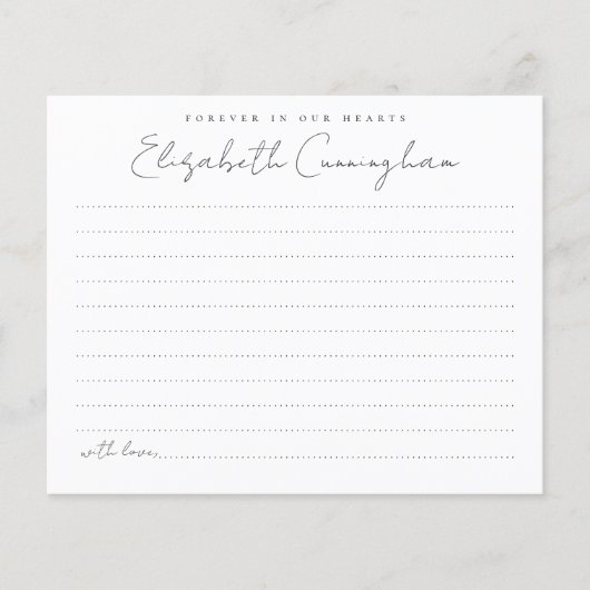 Forever in onze harten Kaart van de Begriptheid (Voorkant)