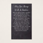 Forever in our Heart Carte de prière commémorative (Dos)