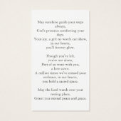 Forever In our Heart Funeral Memorial Prayer Card (Dos)