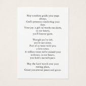 Forever In our Heart Funeral Memorial Prayer Card (Dos)