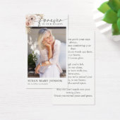Forever In our Heart Funeral Memorial Prayer Card (Bureau)