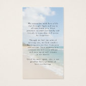 Forever in Our Hearts Beach Memorial Cards (Dos)