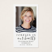 Forever in Our Hearts Cardinal Funeral Prayer Card (Devant)