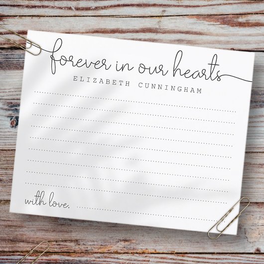 Forever In Our Hearts Chic Modern carte de fréquen