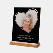 Forever in Our Hearts Foto Begrafenis Acryl Teken Acryl Bord (Hoek)