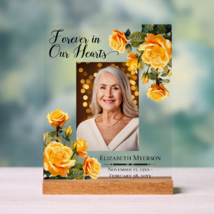 Forever In Our Hearts Foto Memorial Acryl Teken Acryl Bord