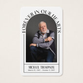 Forever in Our Hearts Funeral Memorial Prayer Card (Devant)