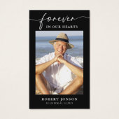 Forever In our Hearts Funeral Memorial Prayer Card (Devant)