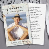 Forever In our Hearts Funeral Memorial Prayer Card